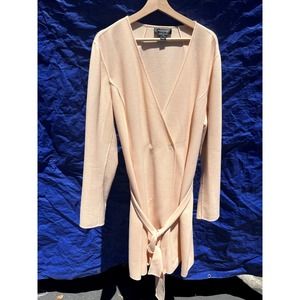 ST. JOHN light pink coat with belt size us 18